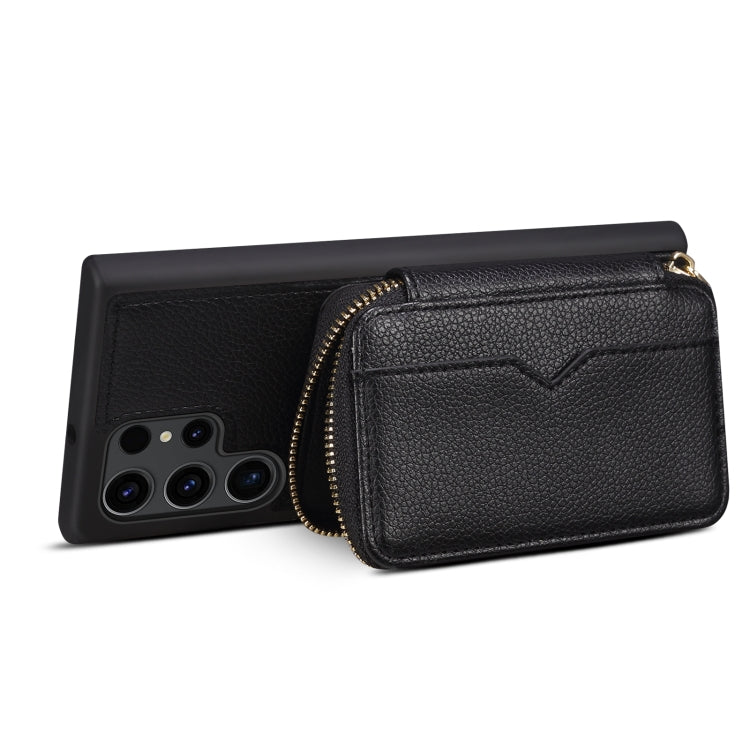 For Samsung Galaxy S22 Ultra 5G Zipper Card Slot Phone Case