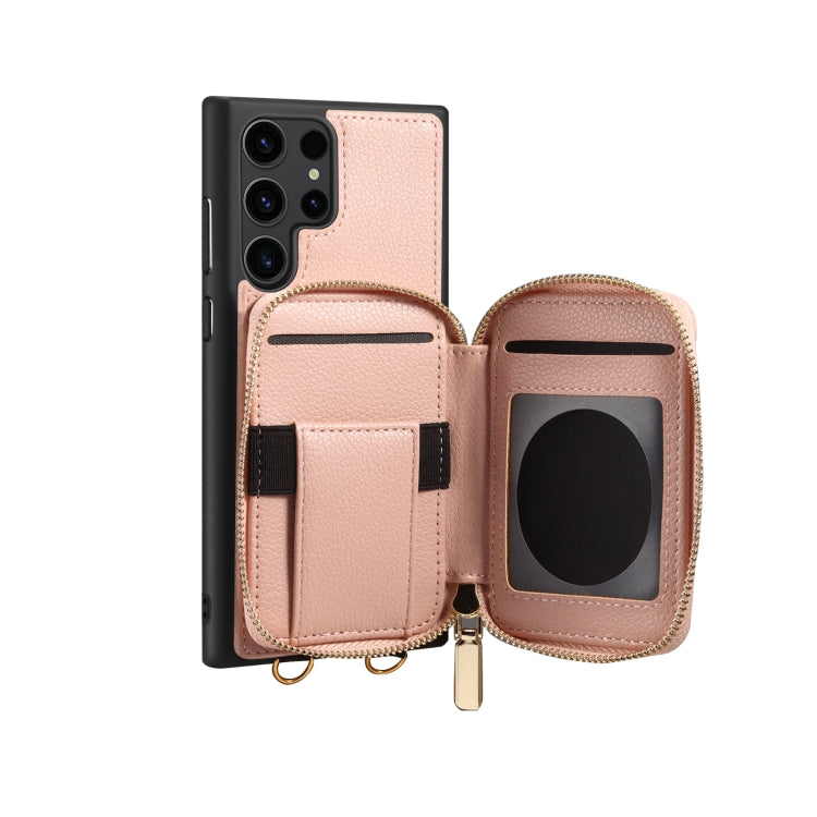 For Samsung Galaxy S22 Ultra 5G Zipper Card Slot Phone Case