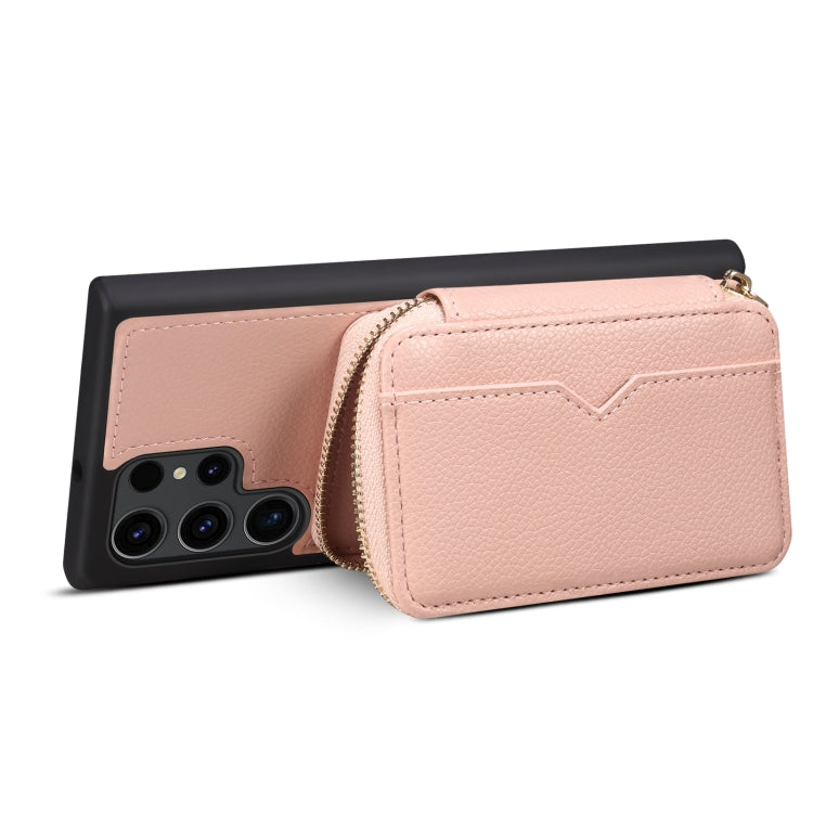 For Samsung Galaxy S22 Ultra 5G Zipper Card Slot Phone Case