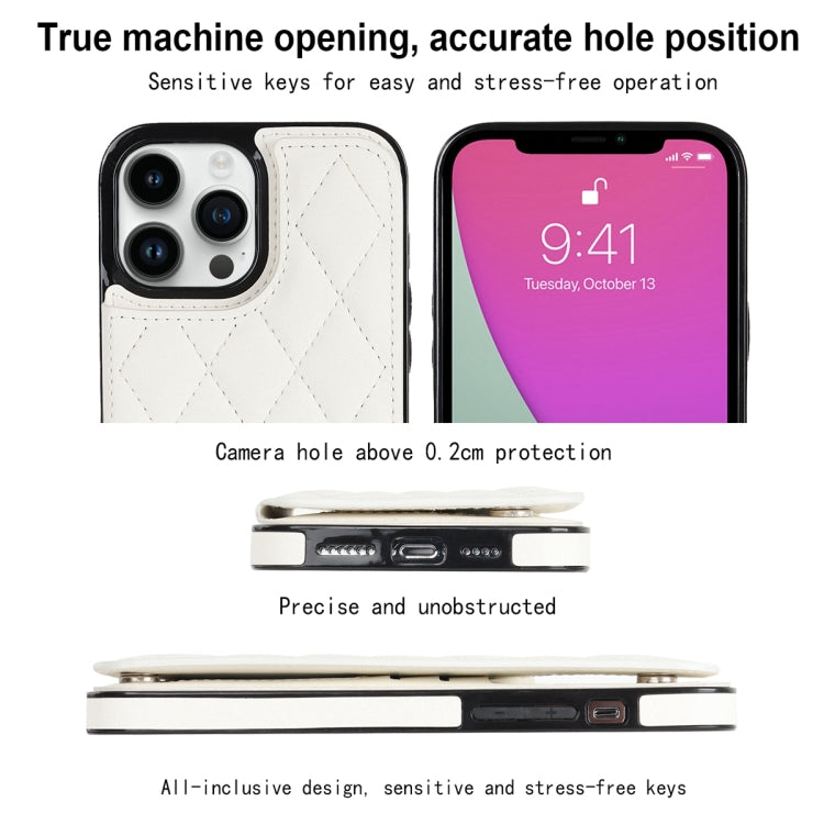 For iPhone 12 Pro Double Buckle Rhombic PU Leather Phone Case
