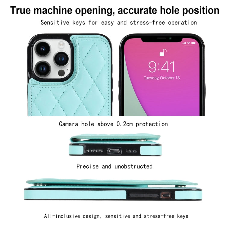For iPhone 12 Pro Double Buckle Rhombic PU Leather Phone Case
