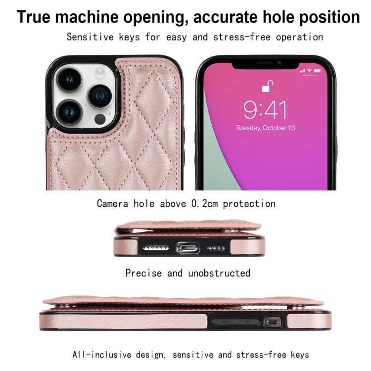 For iPhone 12 Pro Double Buckle Rhombic PU Leather Phone Case