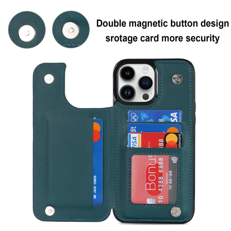 For iPhone 12 Pro Double Buckle Rhombic PU Leather Phone Case