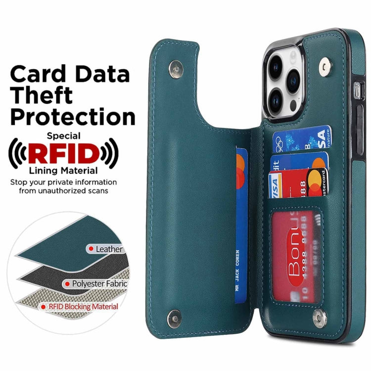 For iPhone 12 Pro Double Buckle Rhombic PU Leather Phone Case