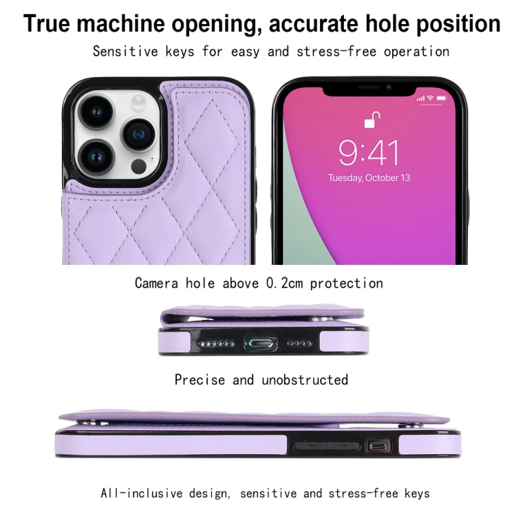 For iPhone 12 Pro Double Buckle Rhombic PU Leather Phone Case