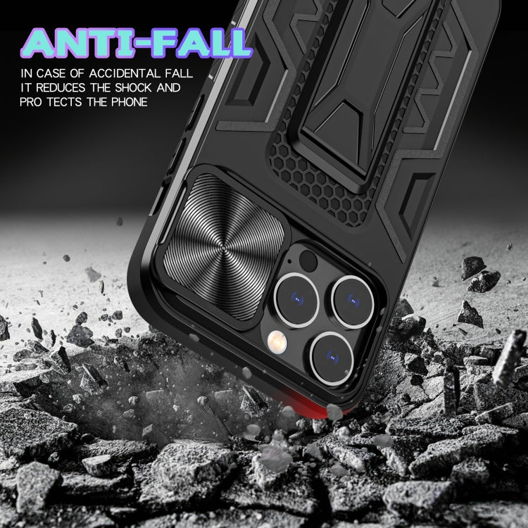 For iPhone 14 Pro Max Sliding Camera Cover Design Phone Case(Black)