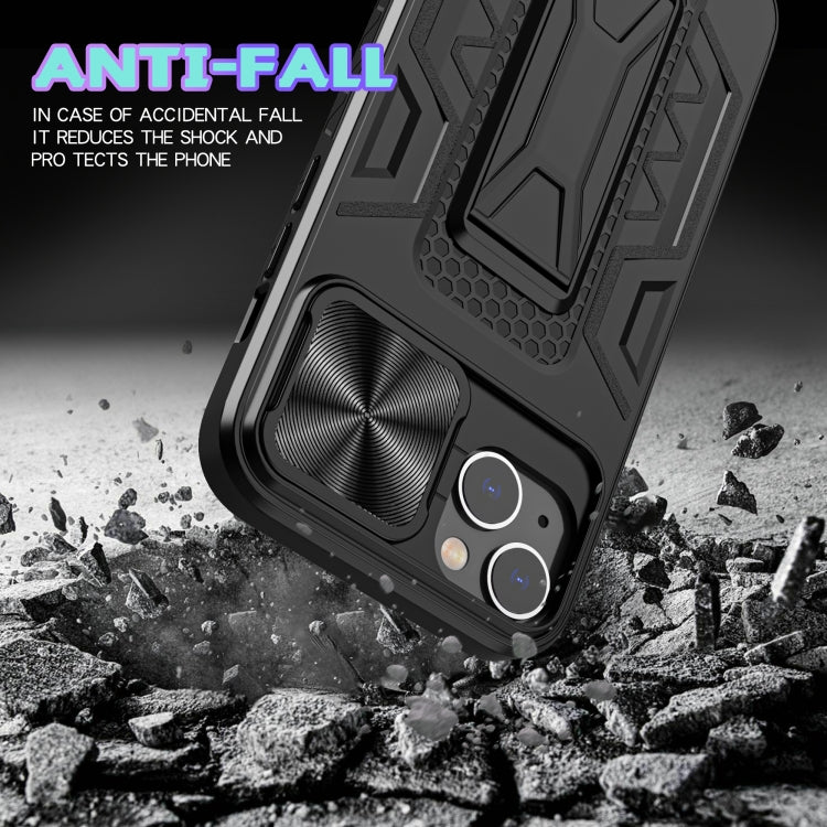 For iPhone 14 Sliding Camera Cover Design Phone Case(Black)