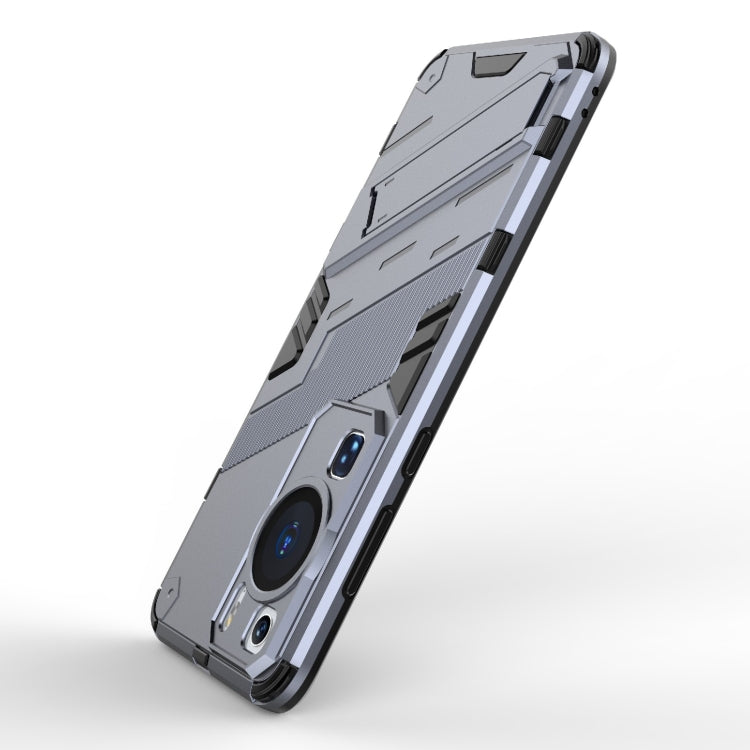 For Huawei P60 Punk Armor 2 in 1 PC + TPU Shockproof Phone Case with Invisible Holder