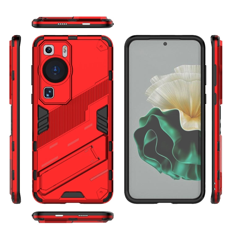 For Huawei P60 Punk Armor 2 in 1 PC + TPU Shockproof Phone Case with Invisible Holder
