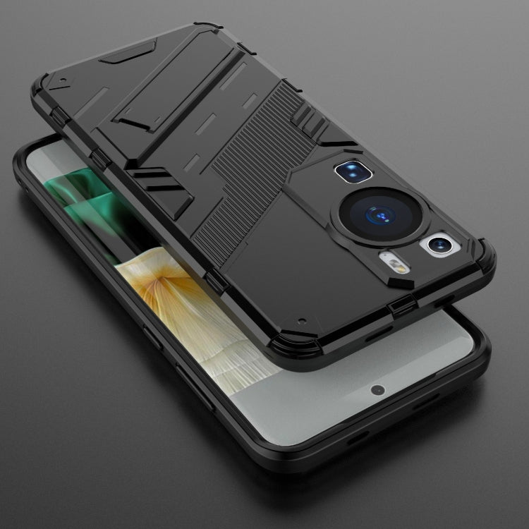 For Huawei P60 Punk Armor 2 in 1 PC + TPU Shockproof Phone Case with Invisible Holder