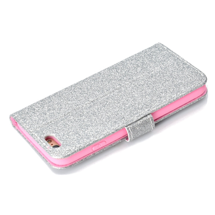 For iPhone 6 Glitter Powder Horizontal Flip Leather Case with Card Slots & Holder & Photo Frame & Wallet