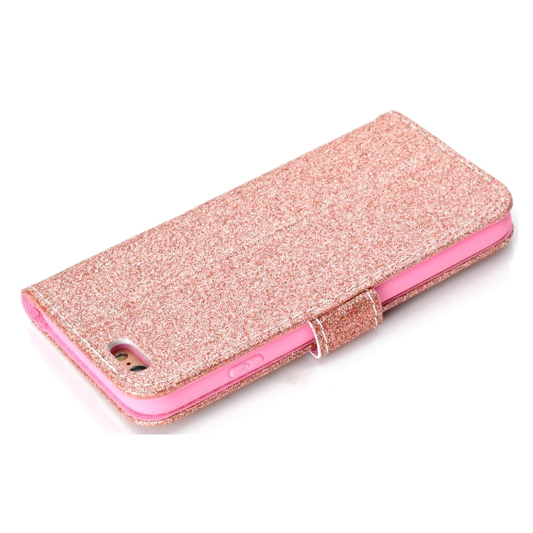 For iPhone 6 Glitter Powder Horizontal Flip Leather Case with Card Slots & Holder & Photo Frame & Wallet