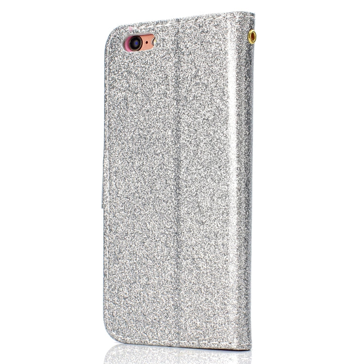 For iPhone 6 Plus Glitter Powder Horizontal Flip Leather Case with Card Slots & Holder & Photo Frame & Wallet