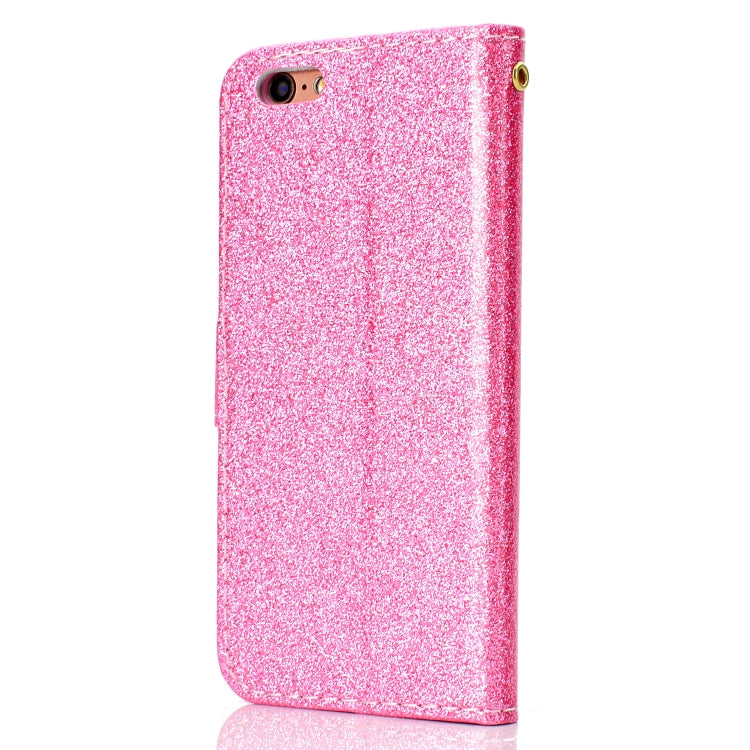 For iPhone 6 Plus Glitter Powder Horizontal Flip Leather Case with Card Slots & Holder & Photo Frame & Wallet