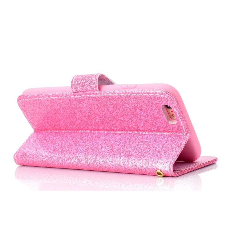 For iPhone 6 Plus Glitter Powder Horizontal Flip Leather Case with Card Slots & Holder & Photo Frame & Wallet