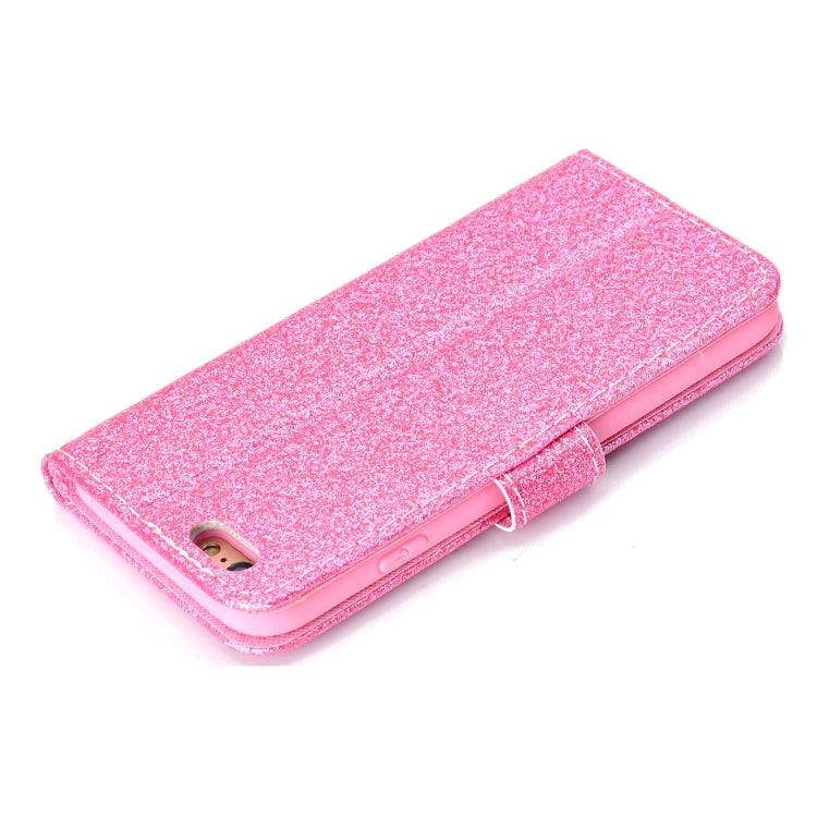 For iPhone 6 Plus Glitter Powder Horizontal Flip Leather Case with Card Slots & Holder & Photo Frame & Wallet