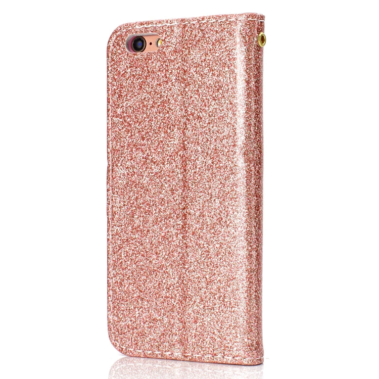 For iPhone 6 Plus Glitter Powder Horizontal Flip Leather Case with Card Slots & Holder & Photo Frame & Wallet