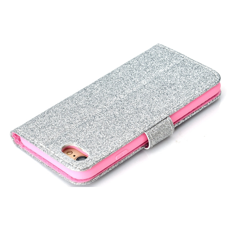 For iPhone 7 Glitter Powder Horizontal Flip Leather Case with Card Slots & Holder & Photo Frame & Wallet