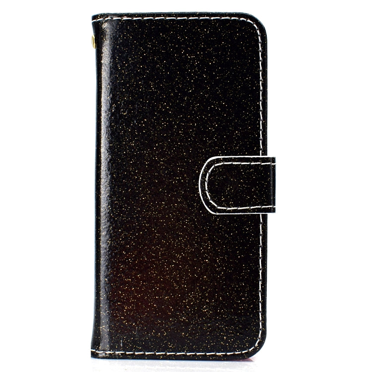 For iPhone 7 Glitter Powder Horizontal Flip Leather Case with Card Slots & Holder & Photo Frame & Wallet