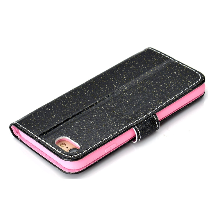 For iPhone 7 Glitter Powder Horizontal Flip Leather Case with Card Slots & Holder & Photo Frame & Wallet