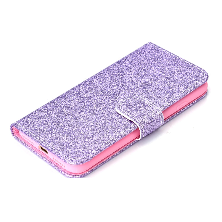 For iPhone 7 Glitter Powder Horizontal Flip Leather Case with Card Slots & Holder & Photo Frame & Wallet
