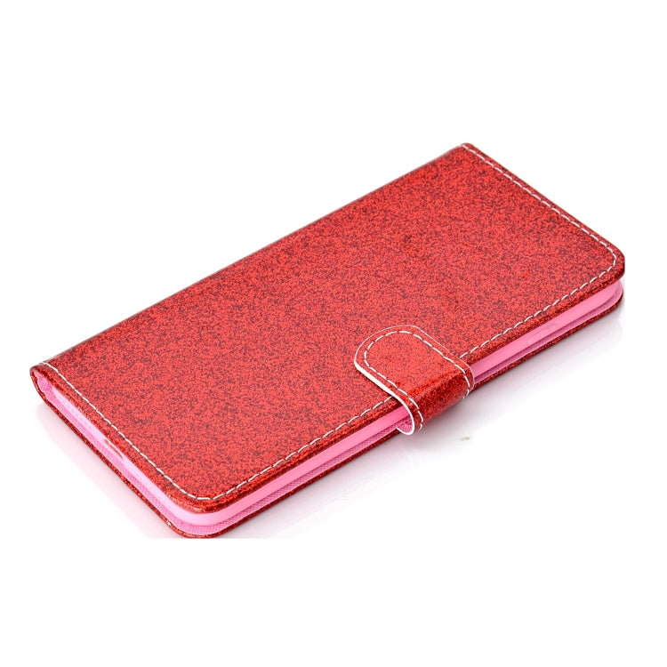 For iPhone 7 Plus Glitter Powder Horizontal Flip Leather Case with Card Slots & Holder & Photo Frame & Wallet