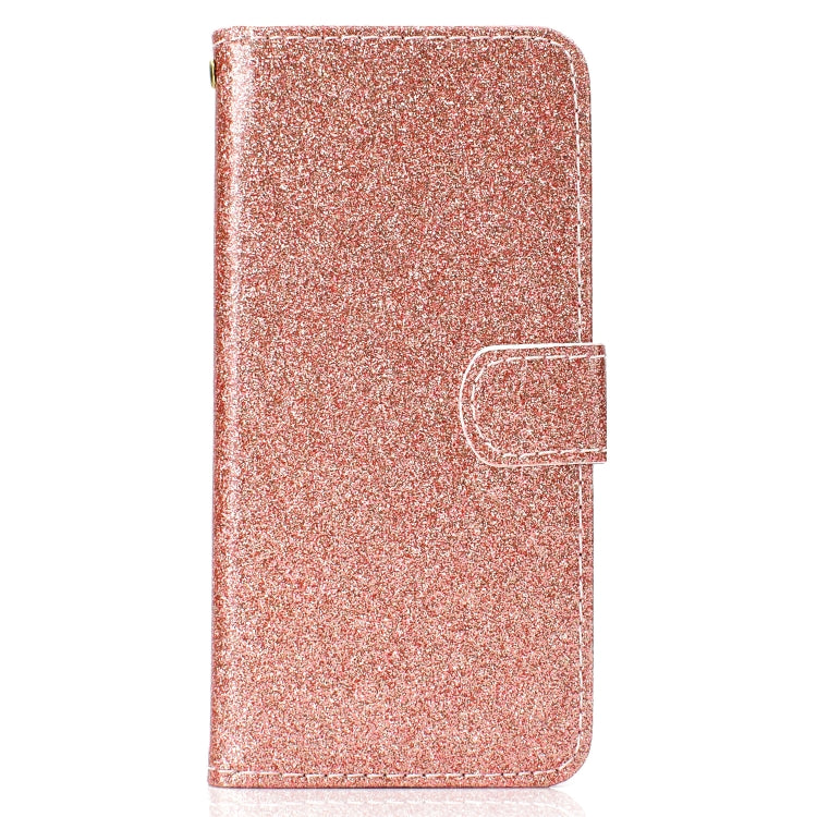 For iPhone 8 Glitter Powder Horizontal Flip Leather Case with Card Slots & Holder & Photo Frame & Wallet
