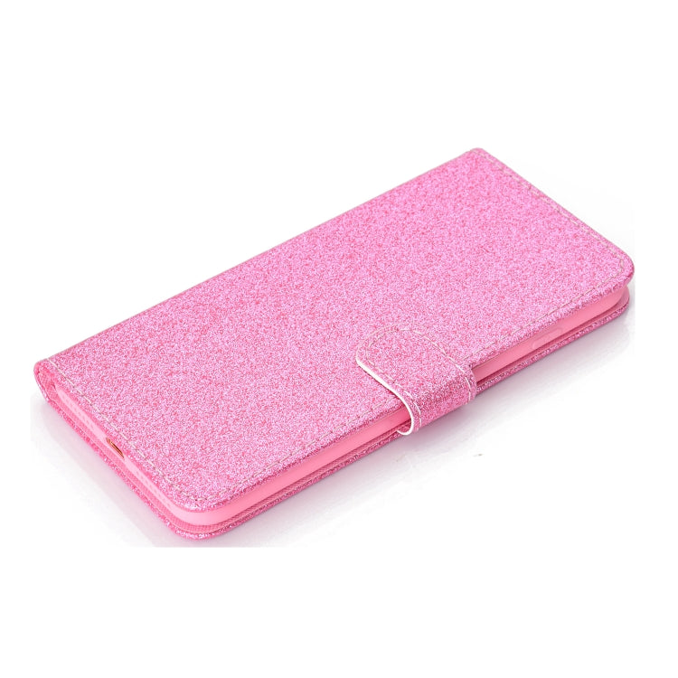 For iPhone 8 Plus Glitter Powder Horizontal Flip Leather Case with Card Slots & Holder & Photo Frame & Wallet