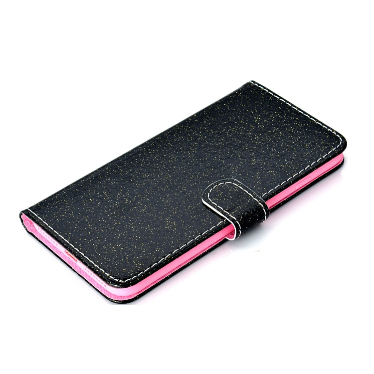 For iPhone 8 Plus Glitter Powder Horizontal Flip Leather Case with Card Slots & Holder & Photo Frame & Wallet