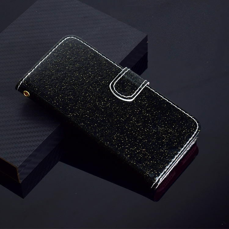 For iPhone 8 Plus Glitter Powder Horizontal Flip Leather Case with Card Slots & Holder & Photo Frame & Wallet