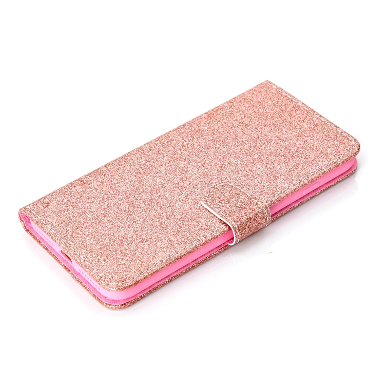 For iPhone 8 Plus Glitter Powder Horizontal Flip Leather Case with Card Slots & Holder & Photo Frame & Wallet
