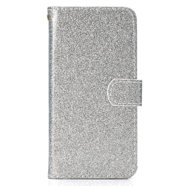 Fro iPhone X Glitter Powder Horizontal Flip Leather Case with Card Slots & Holder & Photo Frame & Wallet