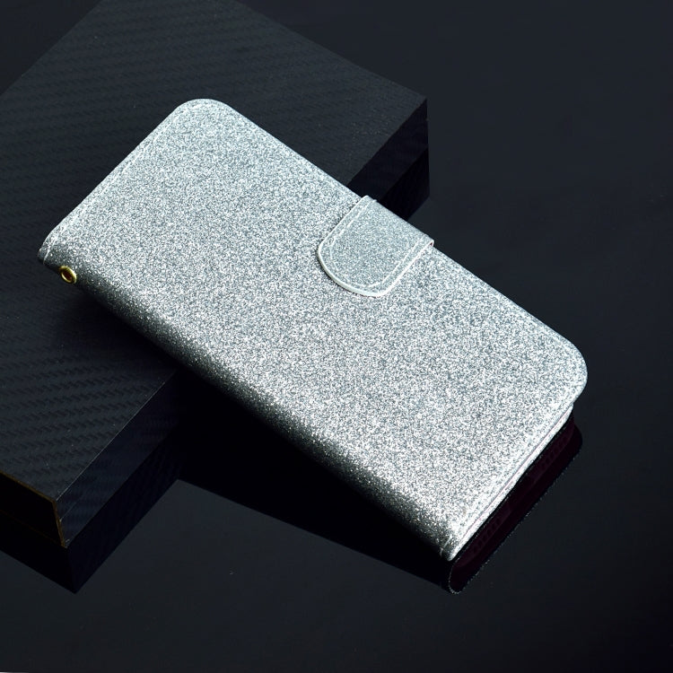 Fro iPhone X Glitter Powder Horizontal Flip Leather Case with Card Slots & Holder & Photo Frame & Wallet