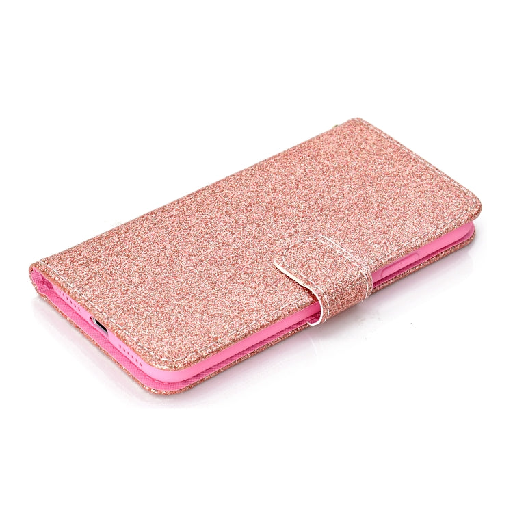Fro iPhone X Glitter Powder Horizontal Flip Leather Case with Card Slots & Holder & Photo Frame & Wallet