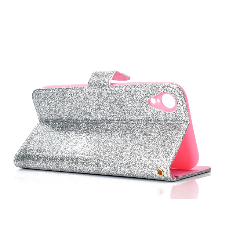 For iPhone XR Glitter Powder Horizontal Flip Leather Case with Card Slots & Holder & Photo Frame & Wallet