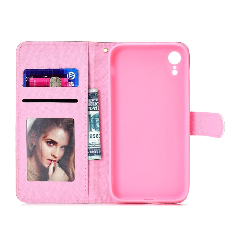 For iPhone XR Glitter Powder Horizontal Flip Leather Case with Card Slots & Holder & Photo Frame & Wallet