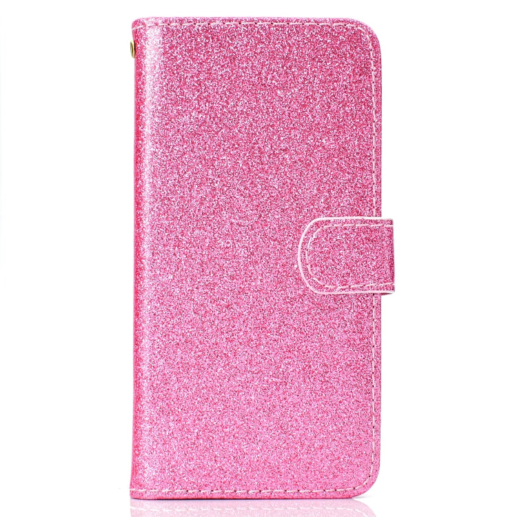 For iPhone XS Max Glitter Powder Horizontal Flip Leather Case with Card Slots & Holder & Photo Frame & Wallet
