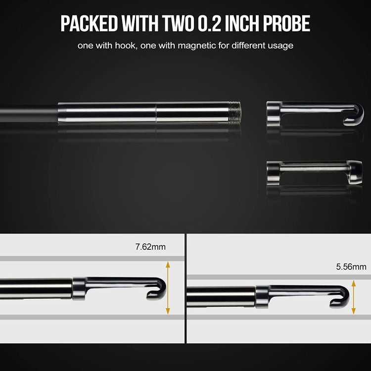 M40 8mm 4.5 inch Triple Camera with Screen Endoscope, Length:5m