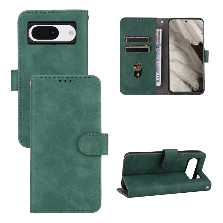 For Google Pixel 8 Skin Feel Magnetic Flip Leather Phone Case