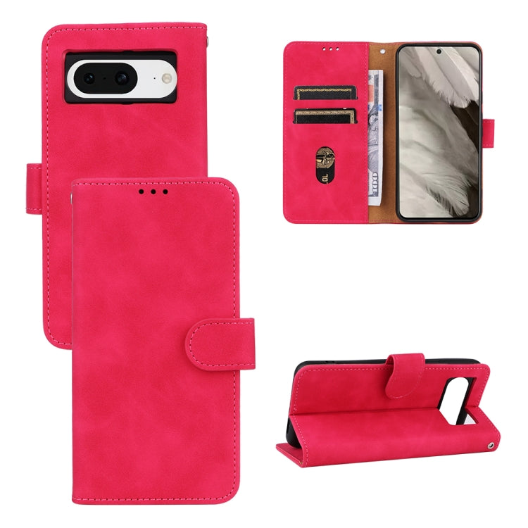 For Google Pixel 8 Skin Feel Magnetic Flip Leather Phone Case