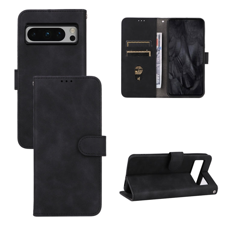 For Google Pixel 8 Pro Skin Feel Magnetic Flip Leather Phone Case