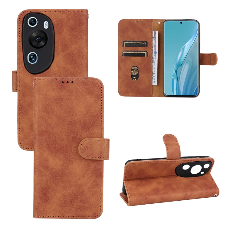 For Huawei P60 Art Skin Feel Magnetic Flip Leather Phone Case