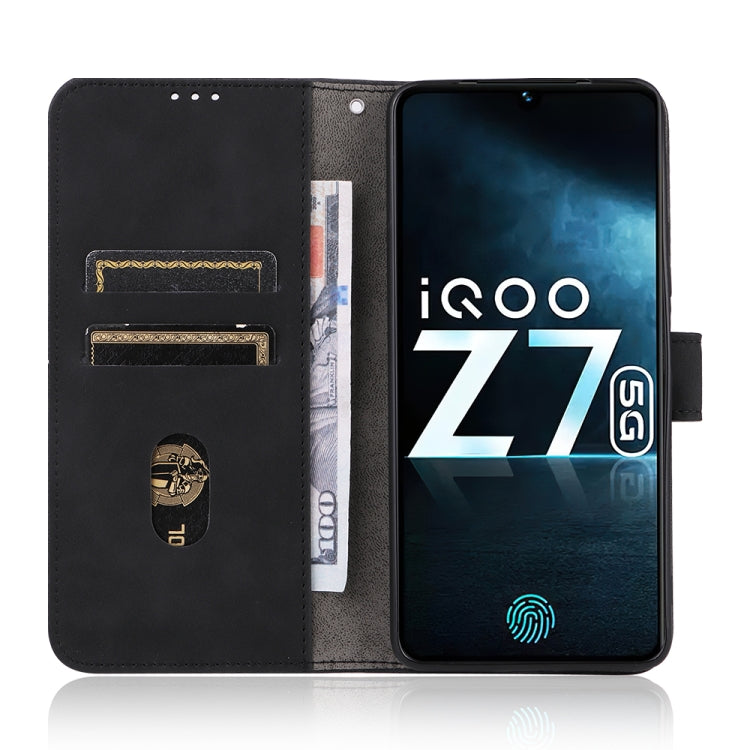For vivo iQOO Z7 Skin Feel Magnetic Flip Leather Phone Case
