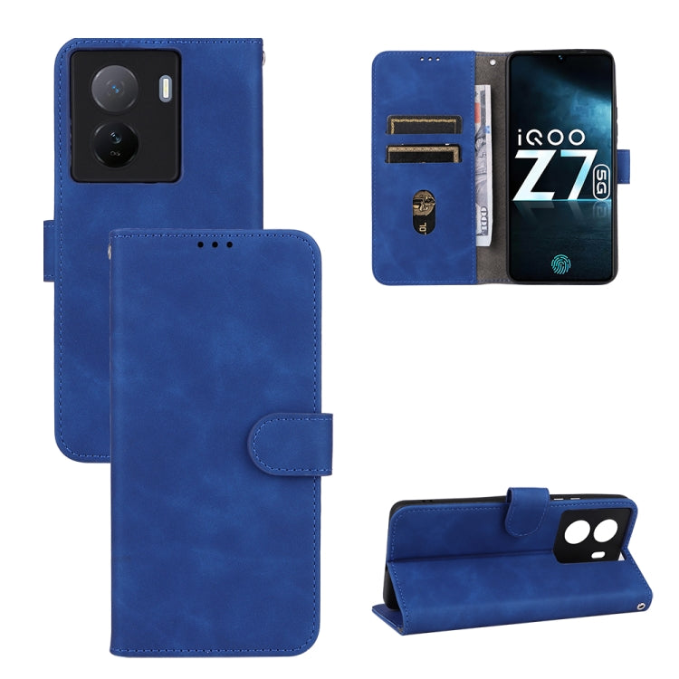 For vivo iQOO Z7 Skin Feel Magnetic Flip Leather Phone Case