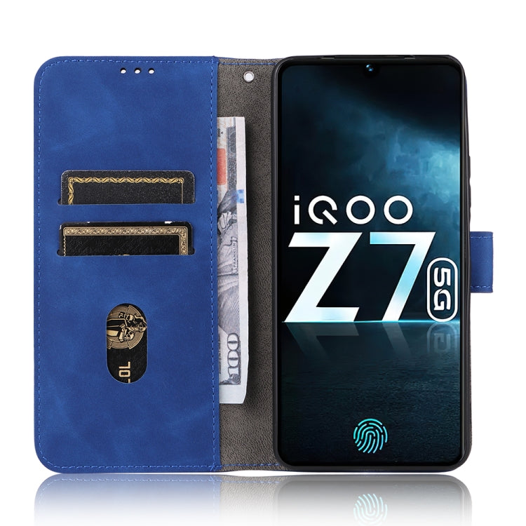 For vivo iQOO Z7 Skin Feel Magnetic Flip Leather Phone Case