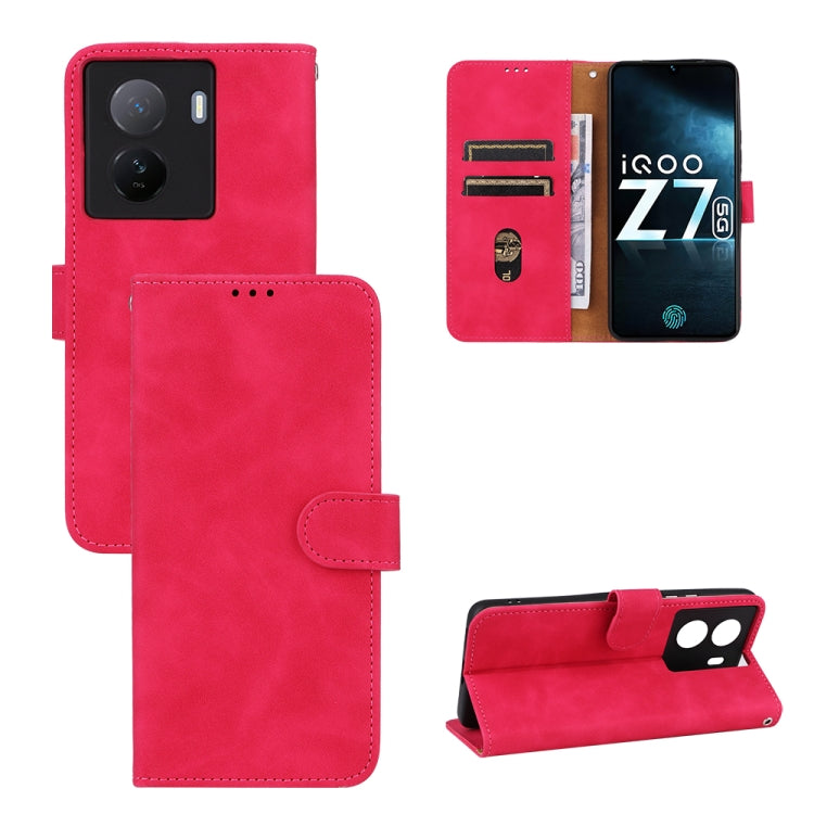 For vivo iQOO Z7 Skin Feel Magnetic Flip Leather Phone Case