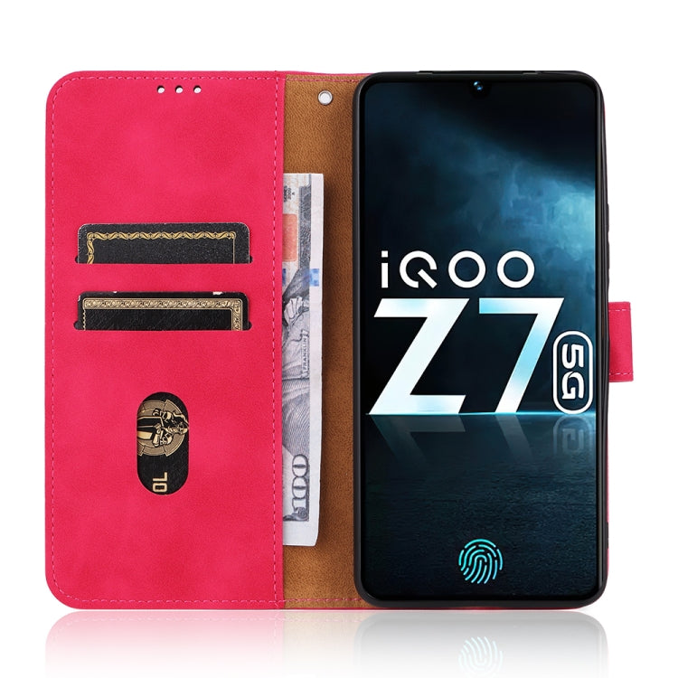 For vivo iQOO Z7 Skin Feel Magnetic Flip Leather Phone Case