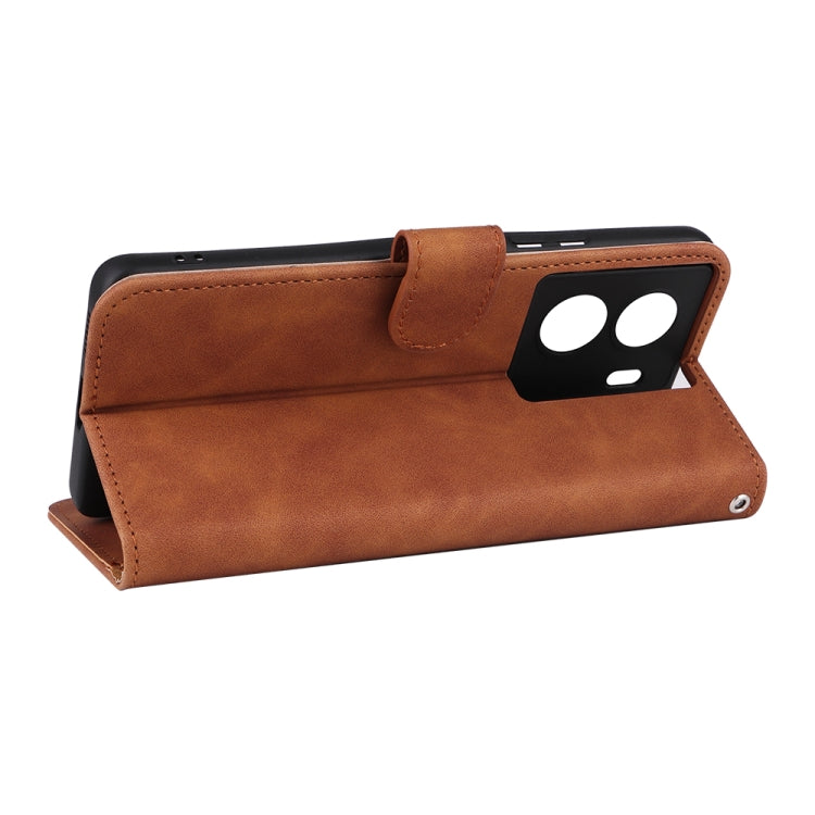 For vivo iQOO Z7 Skin Feel Magnetic Flip Leather Phone Case