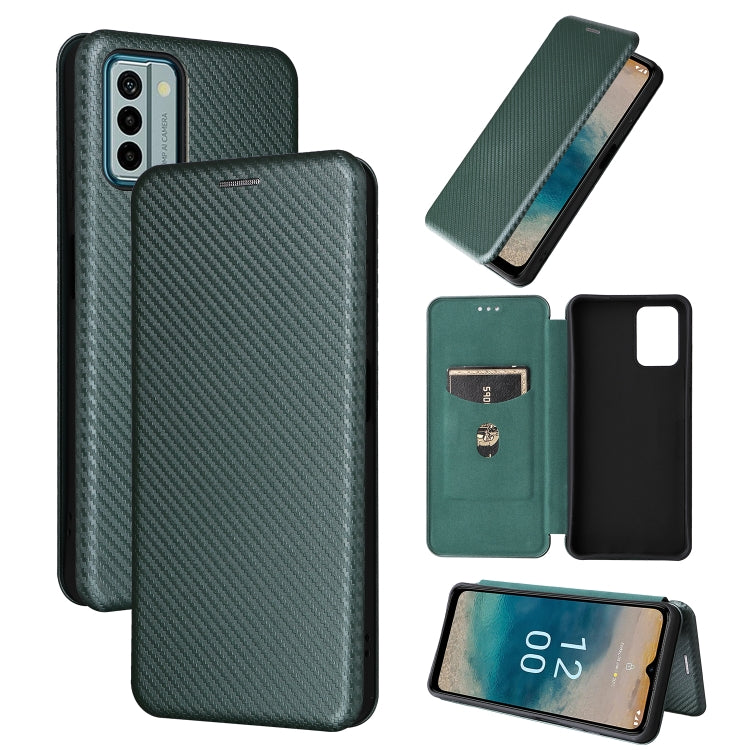 For Nokia G22 Carbon Fiber Texture Flip Leather Phone Case