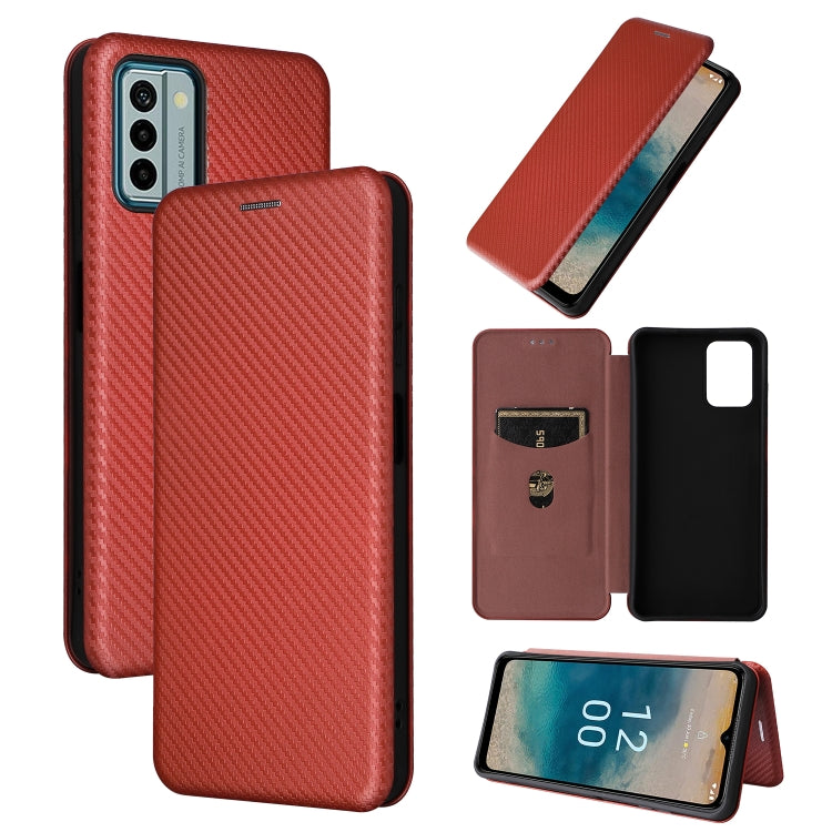 For Nokia G22 Carbon Fiber Texture Flip Leather Phone Case